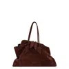 Attico Medium La Passeggiata Suede Tote Bag In Brown