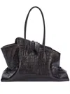 Attico Medium La Passeggiata Embossed Bag In Black