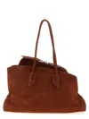Attico Medium La Passeggiata Suede Tote Bag In Brown