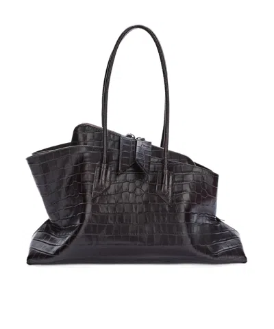 Attico The  La Passeggiata Medium Tote Bag In Black