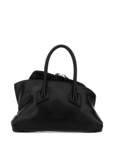 Attico The  La Passeggiata Mini Leaher Shoulder Bag In Black