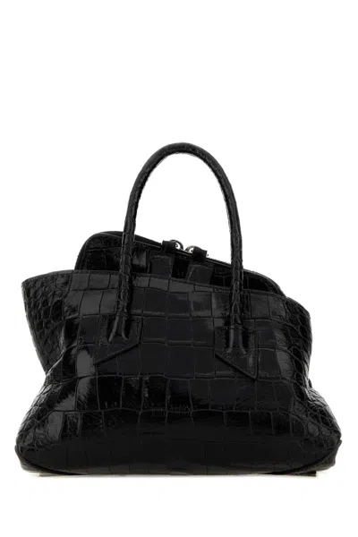 Attico La Passeggiata Top Handle Bag In Black