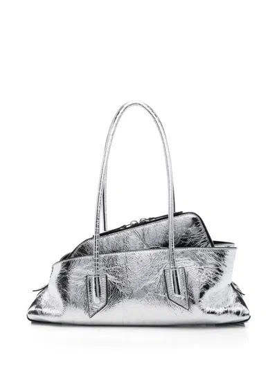 Attico The  La Passeggiata Small Handbag In Silver