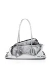 Shop Attico The  La Passeggiata Small Shoulder Bag In Grey