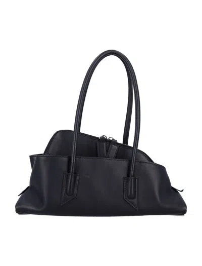 Attico The  La Passeggiata Small Tote Bag In Black
