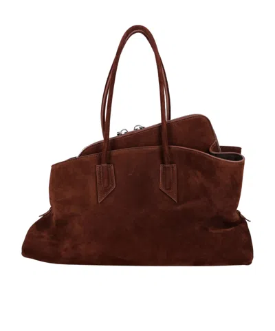 Attico The  La Passeggiata Medium Tote Bag In Brown