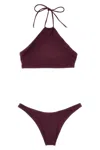 Attico The  Lace-up Bikini In Red