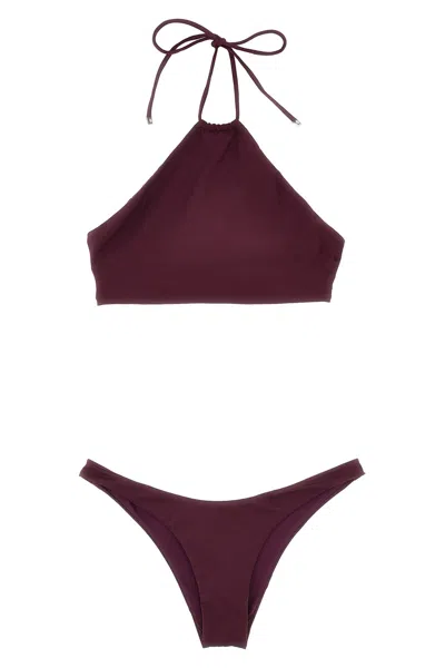 Attico The  Lace-up Bikini In Red