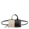 Attico The  Ladies Beige / Black Friday Leather Crossbody In Black/beige