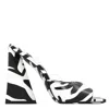 Attico Devon Zebra Print Mules In White/black