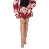 Attico The  Ladies Pink/bordeaux  Eudra Mini Skirt In Pink/red