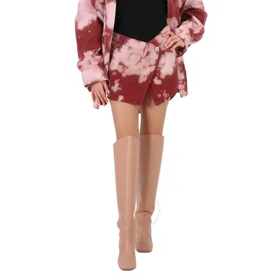 Attico The  Ladies Pink/bordeaux  Eudra Mini Skirt In Multi