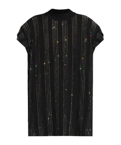 ATTICO THE ATTICO LAURIE EMBELLISHED RIBBED T-SHIRT