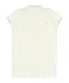 Attico Ivory Logo-raised Ribbed Top In White