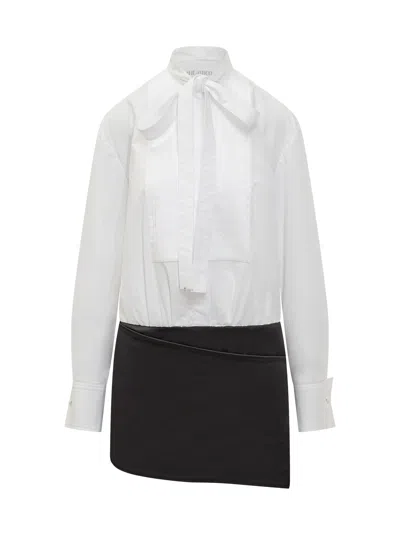 Attico The  Layered Mini Suit With Bow Detail In Black