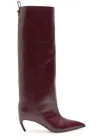 Attico The  Lea 65 Leather Knee-high Boots In Burgundy