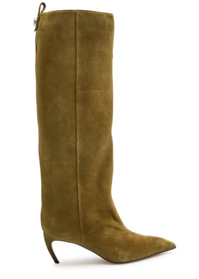 Attico The  Lea 65 Suede Knee-high Boots