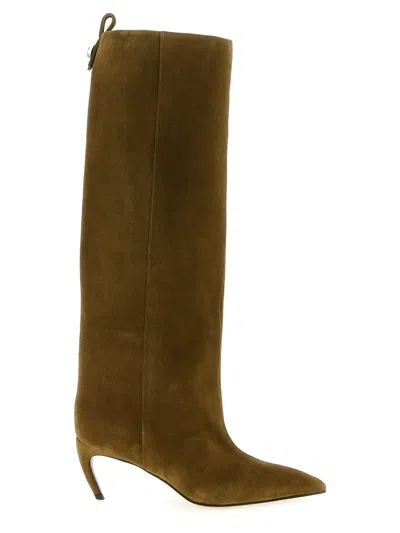 Attico The  'lea' Boots In Green