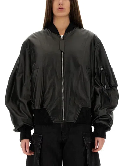 Attico The  Leather Bomber Jacket