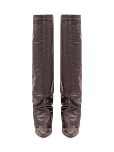 Attico The  Leon Boot 100mm In Burgundy