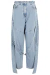 Attico The  Light Blue Denim Long Pants In Blue
