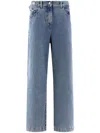 Attico Embroidered-logo Straight-leg Jeans