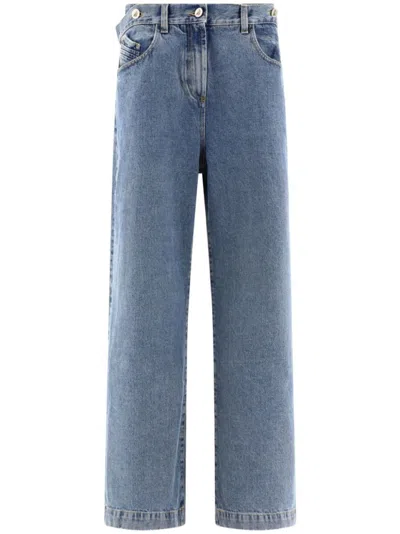 ATTICO THE ATTICO LIGHT BLUE STRAIGHT-LEG JEANS