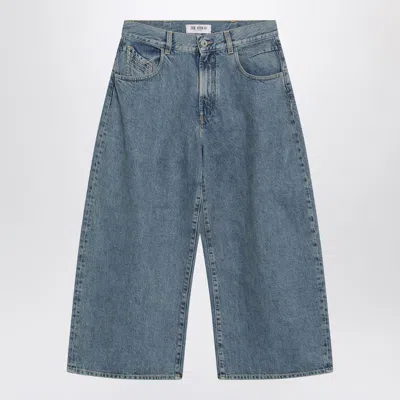 Attico The  Light Cropped Jeans In Blue