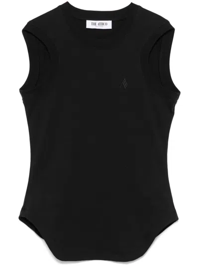 Attico The  Light Jersey Tank Top In Black
