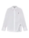 Attico White Logo Cotton Shirt In White