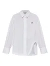 Attico White Logo Cotton Shirt In White