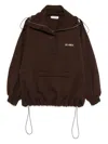 Attico Oversized Blouson With High Collar In Brown