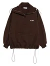 Attico Oversized Blouson With High Collar In Brown