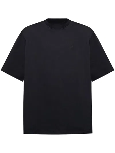 Attico The  Logo Cotton T-shirt In Black