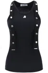Attico The  Logo Cotton Tank Top In Black