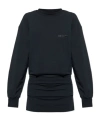 Attico Logo Detailed Sweatshirt Dress In Black