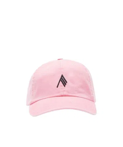 Attico Logo Cotton Baseball Cap In Fade Pink