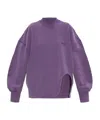 Attico The  Logo Embroidered Crewneck Sweatshirt In Purple