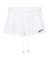 Attico The  Logo Embroidered Drawstring Shorts In White