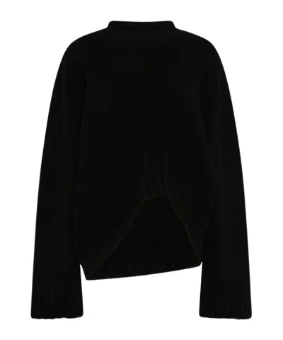 ATTICO THE ATTICO LOGO-EMBROIDERED KNITTED JUMPER