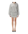 Attico Cotton Jersey Mini Dress In Gray