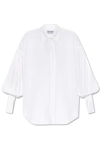 Attico The  Logo Embroidered Oversized Shirt In White