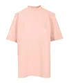 Attico The  Logo Embroidered Oversized T-shirt In Pink
