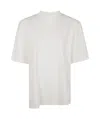 Attico White Oversized T-shirt With Moulded Split In White