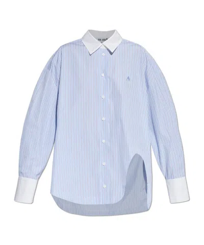 ATTICO THE ATTICO LOGO EMBROIDERED STRIPED SHIRT