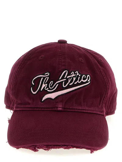 Attico The  Logo Embroidery Hat In Red