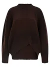 Attico The  Logo Embroidery Sweater In Brown