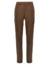 Attico The  Logo Joggers In Brown