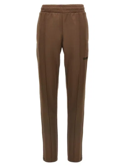 Attico The  Logo Joggers In Brown
