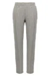 Attico Grey Logo Joggers In Gray